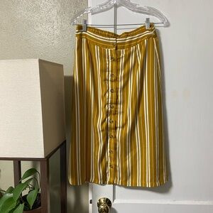Striped Mustard Skirt